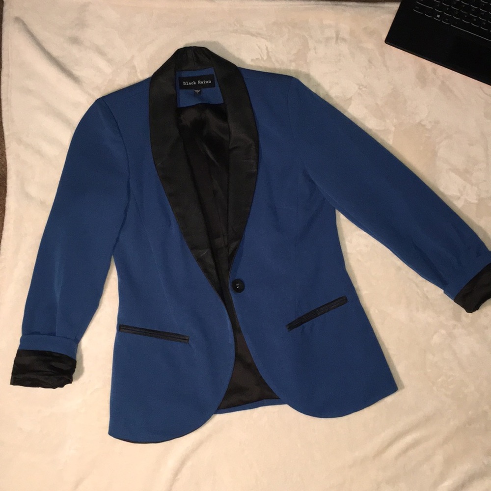 Blue and black blazer